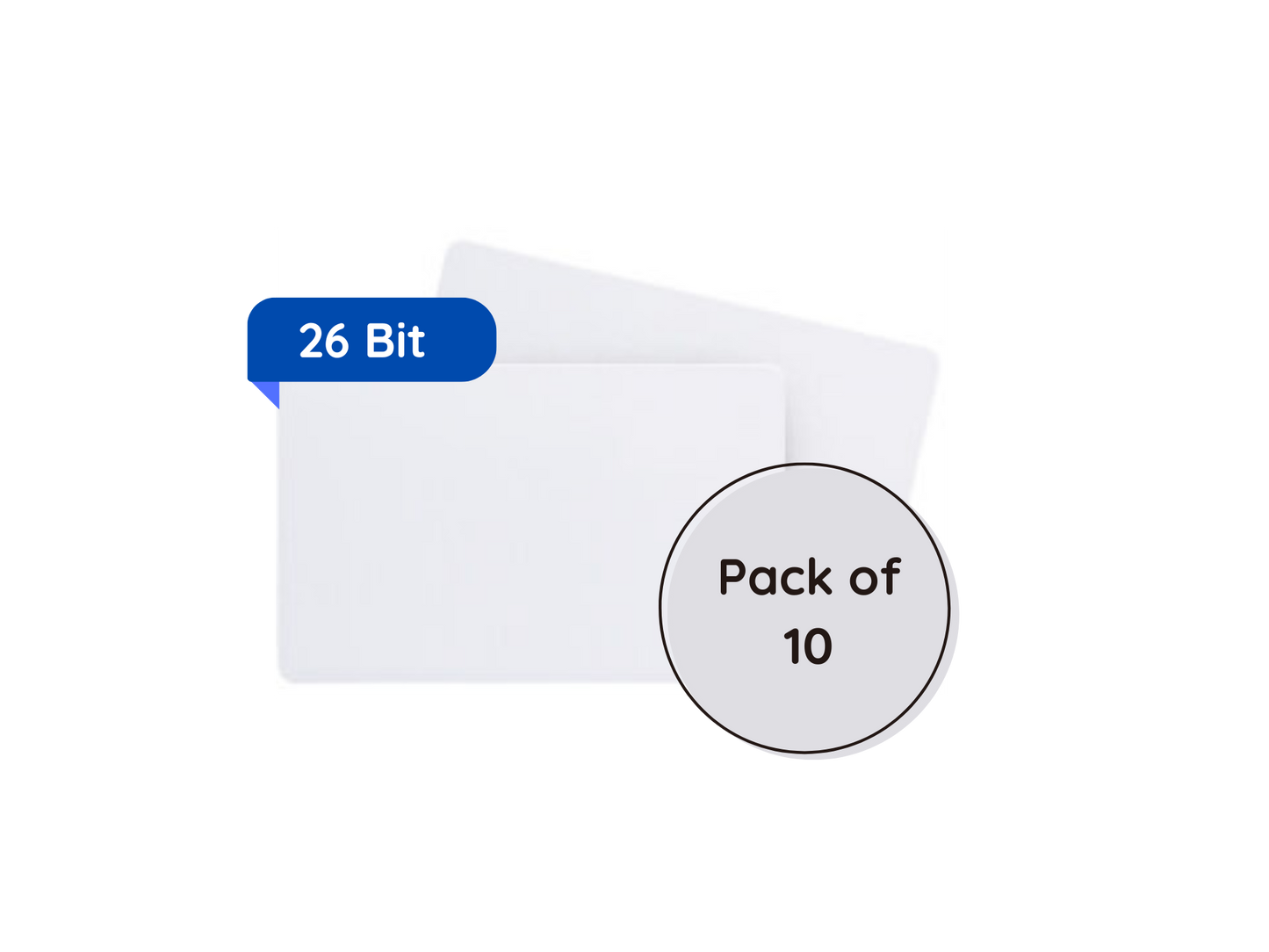 125kHz ISO Proximity PVC Cards - 26 Bit - PROGRAMMED - Pack of 10